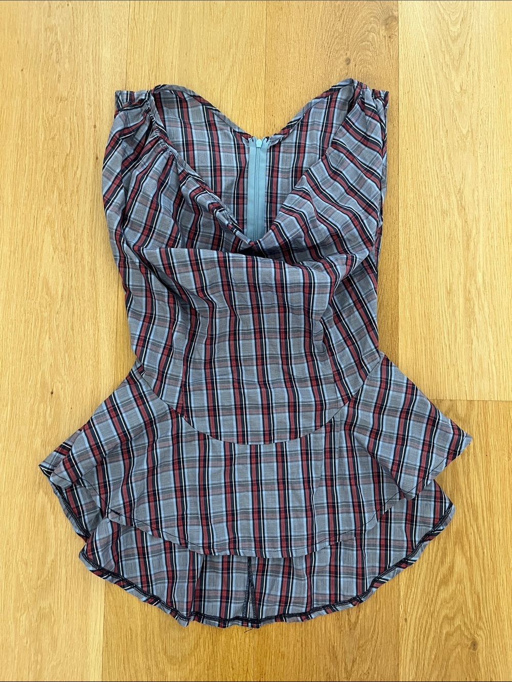 Patricia Field Plaid Tartan Bustier Top